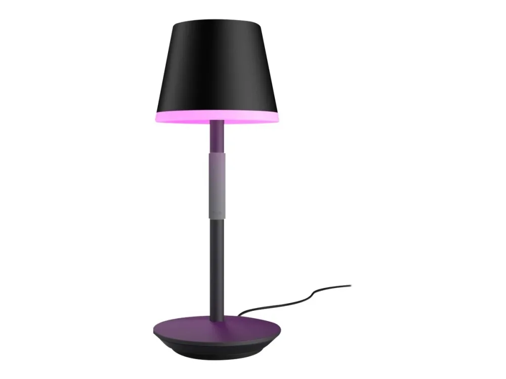 Philips Hue Go - Bordlampe - LED - klasse G - tone hvid og farveomgivelser - sort, mørkegråt håndtag