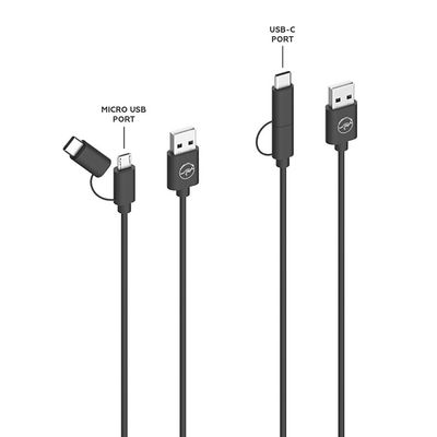 Mobility Lab - Adaptateur secteur - 2 connecteurs de sortie (USB) - sur le câble : Micro-USB - noir