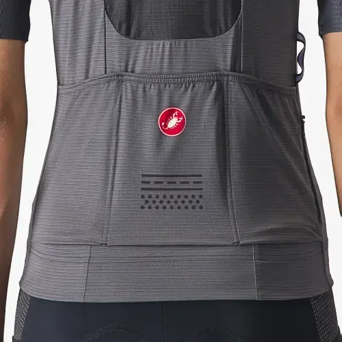 Castelli Unlimited Pro Fietsshirt Korte Mouwen Donkergrijs Dames