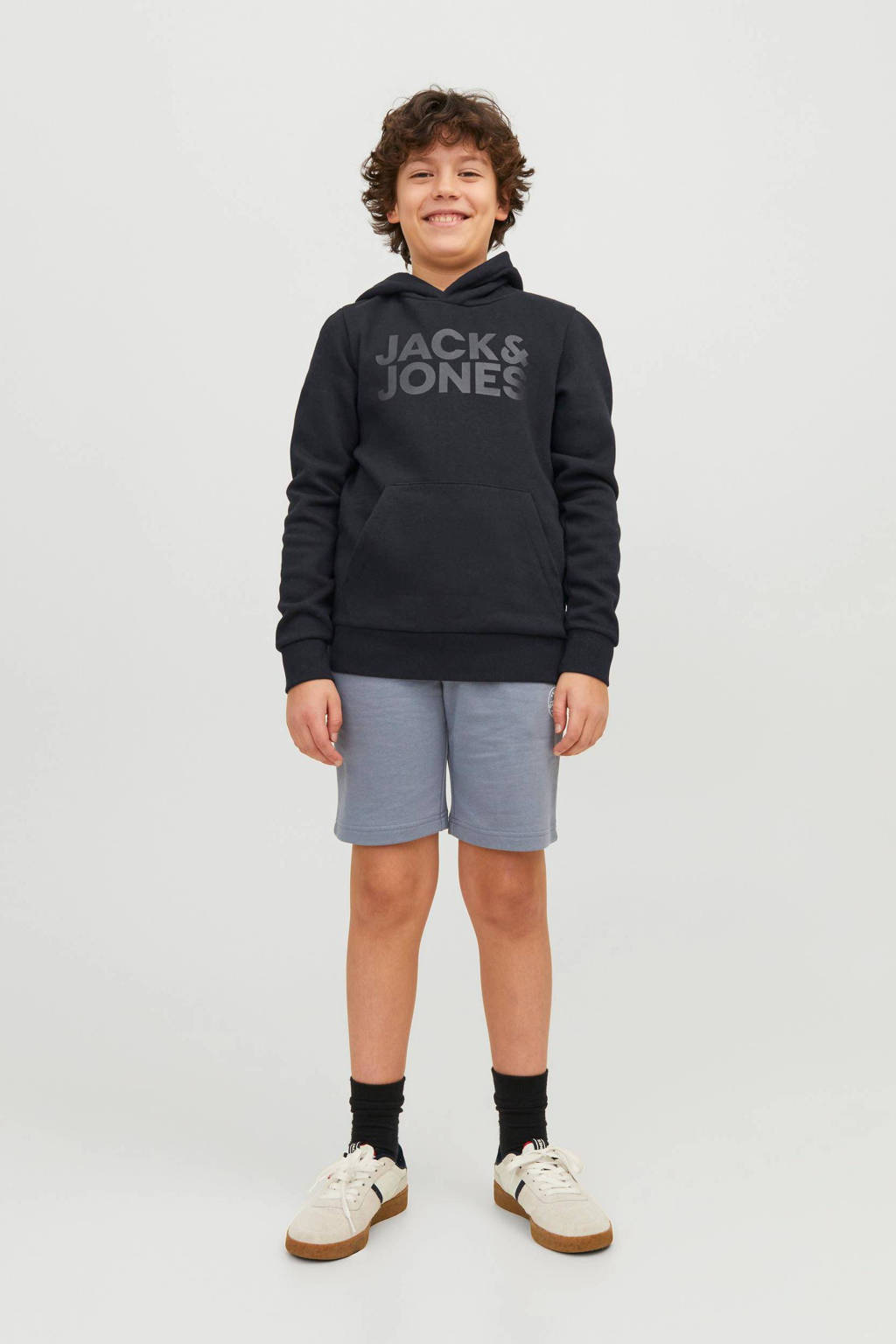 JACK & JONES hoodie JJECORP met logo zwart