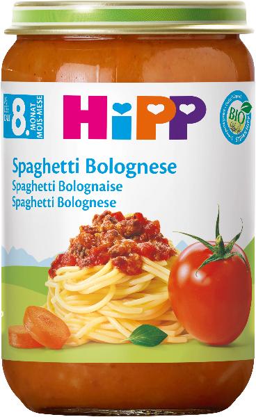 Hipp Bio Spaghetti Bolognese<br>220 g, Glas