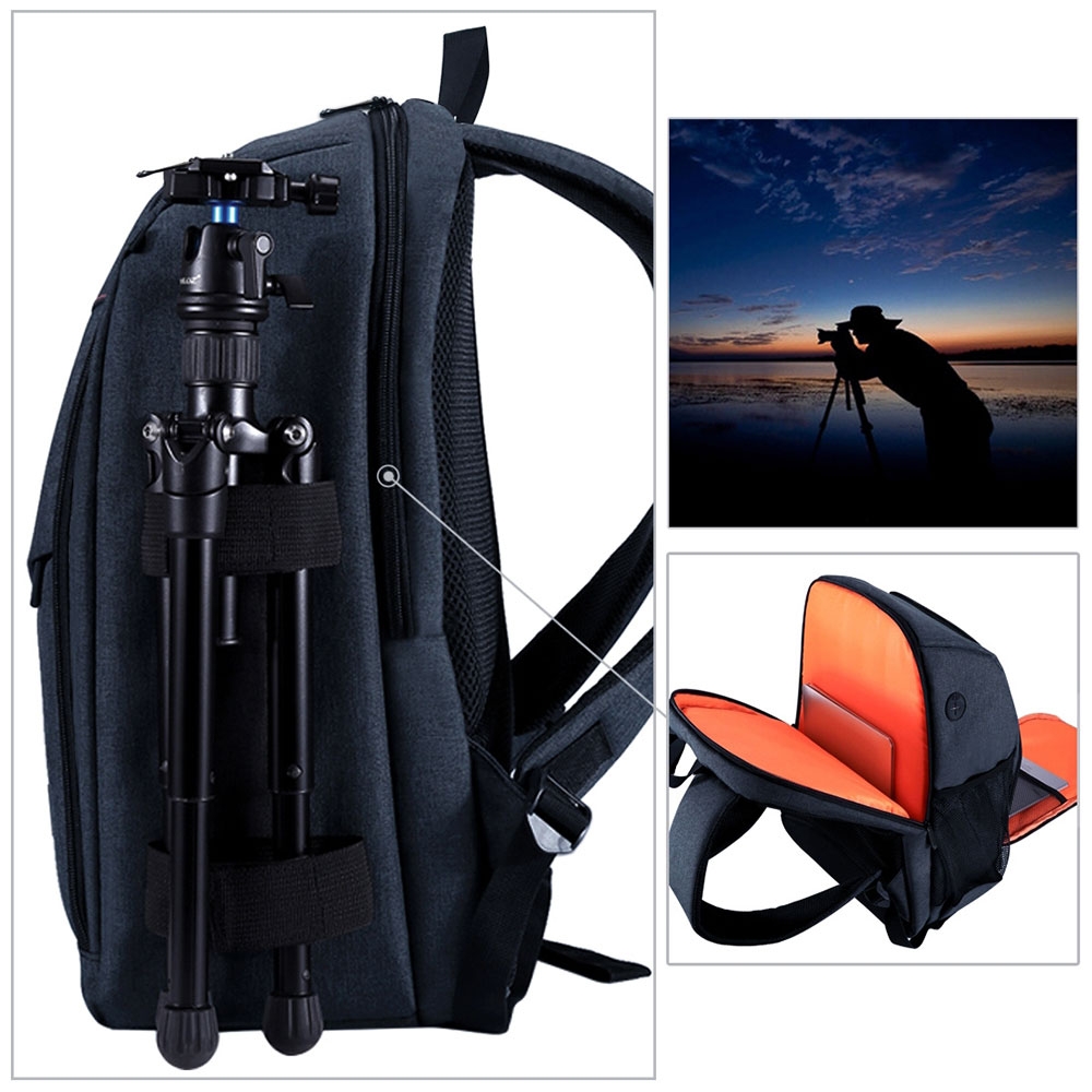 Spritzwasserfester DSLR Kamera Rucksack Aufbewahrungs Tasche für Spiegelreflexkameras   Regenschutz (45x33cm) - Schwarz