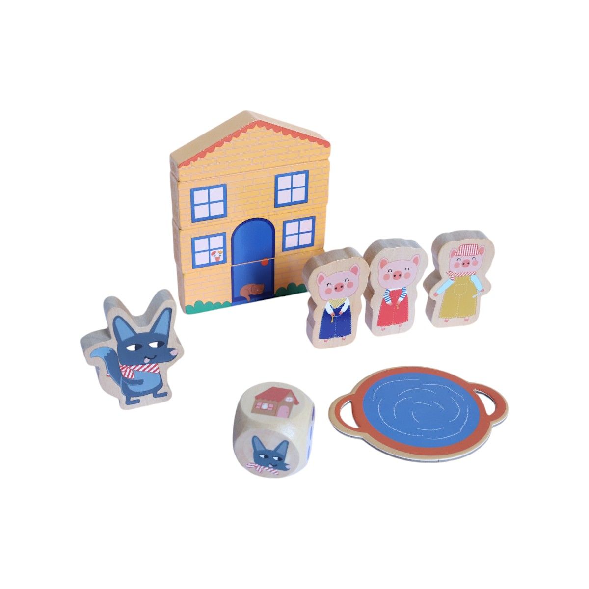Jeu des 3 petits cochons Mercredi et Patati