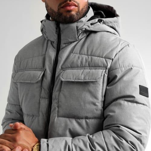 Doudoune Capuche Brady Gris Chiné