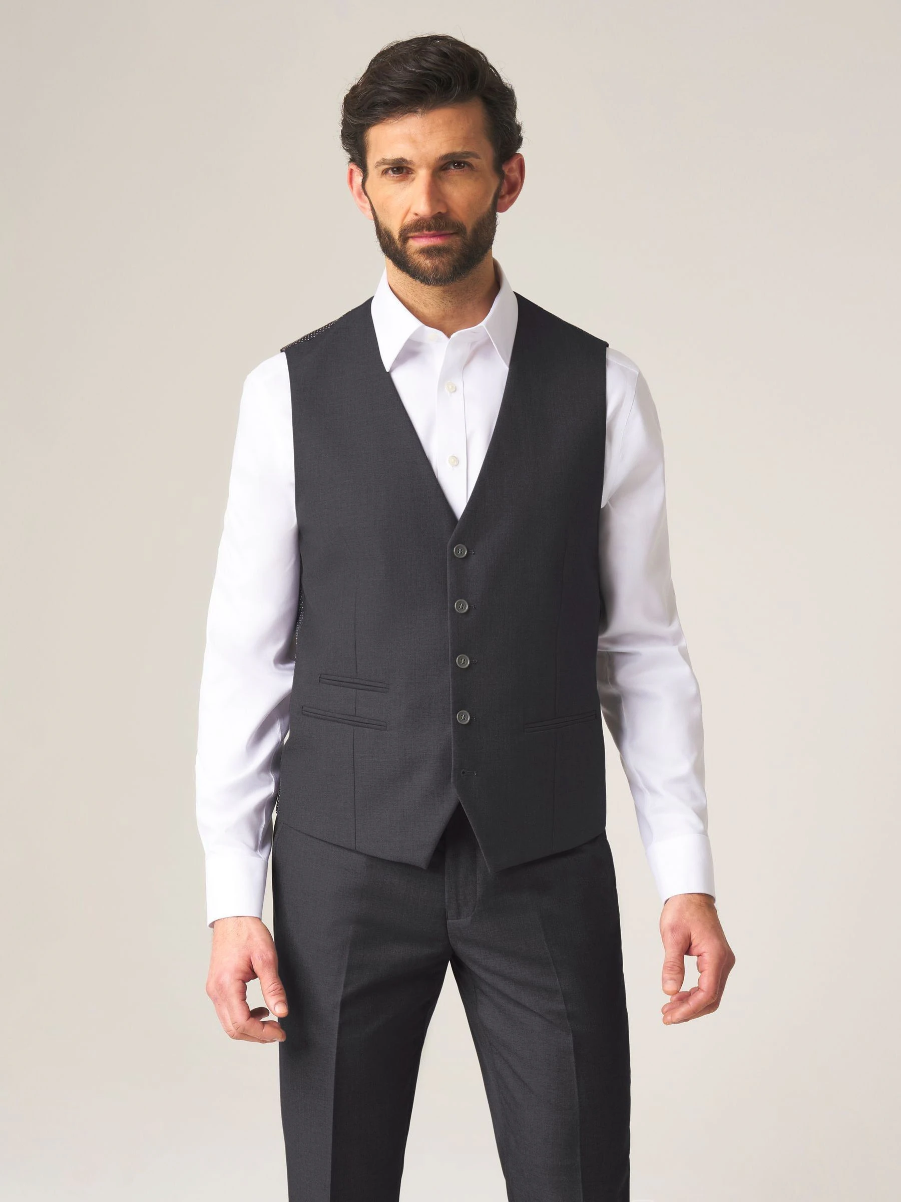 Donkergrijs - Skopes Madrid regular fit gilet
