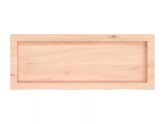 Comptoir de salle de bain 80x30x(2-6) cm bois massif non traité