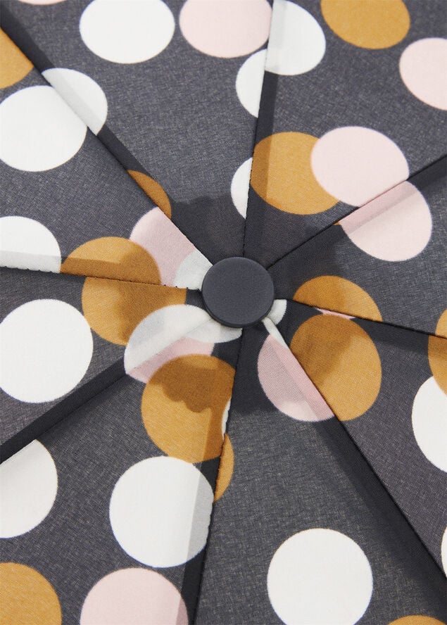 MANGO Polka-dot folding umbrella Navy