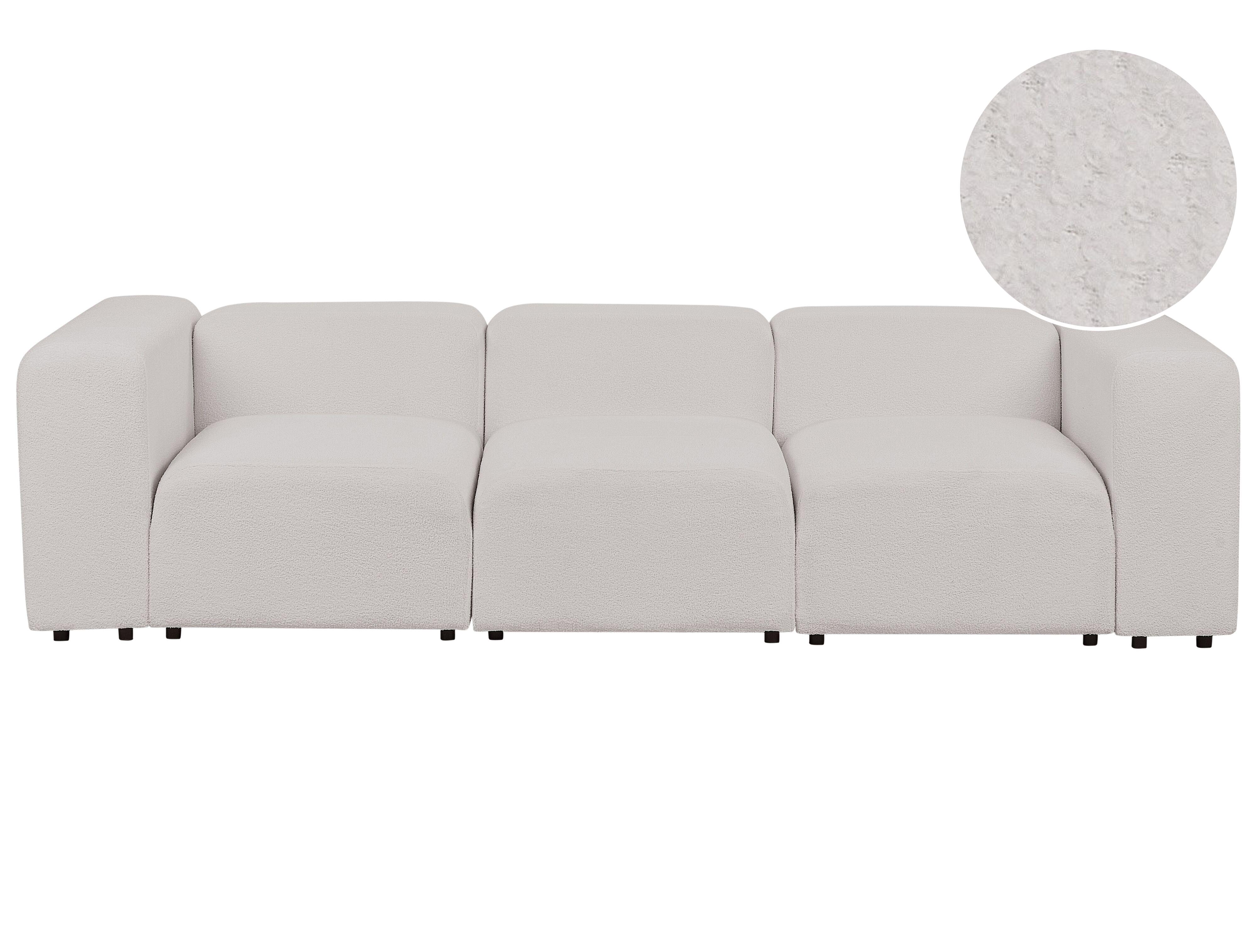Modulaire bank 3-zits FALSTERBO Bouclé Lichtgrijs
