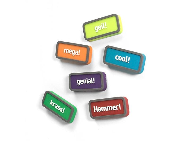 Trendform Haftmagnet Motivation 6er Set, Mehrfarbig Ausdruck-Magnete