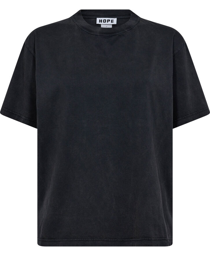 Hope BOXY TEE Washed black jersey