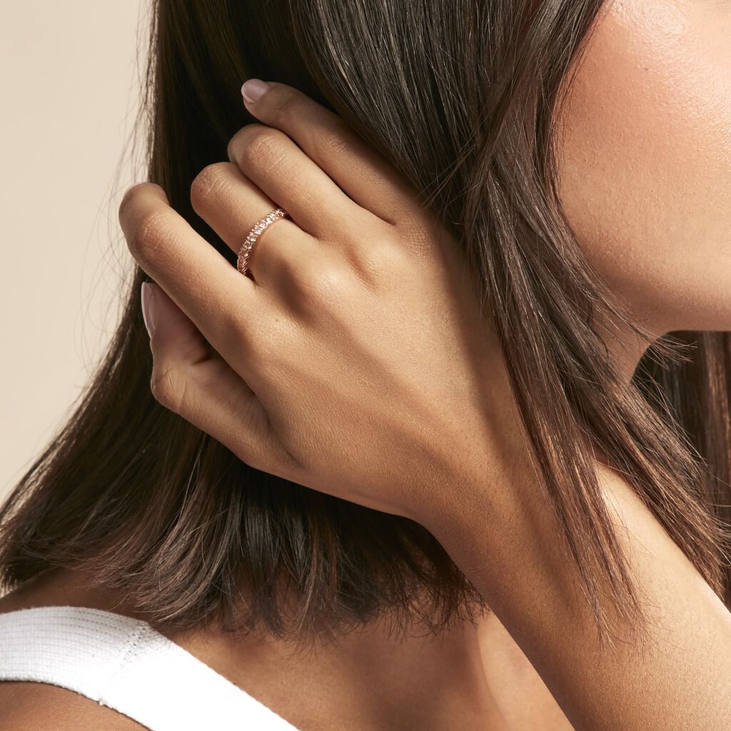 Bague Dwight Argent Rose Oxyde De Zirconium