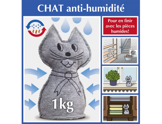 WENKO - Sachet anti-humidité chat - 1 kg.