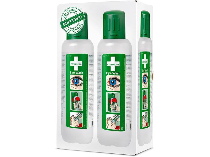 Cederroth CEDERROTH Augendusche 2 x 500 ml Augendusche für die schnelle Anwendung bei Unfällen mit Chemikalien