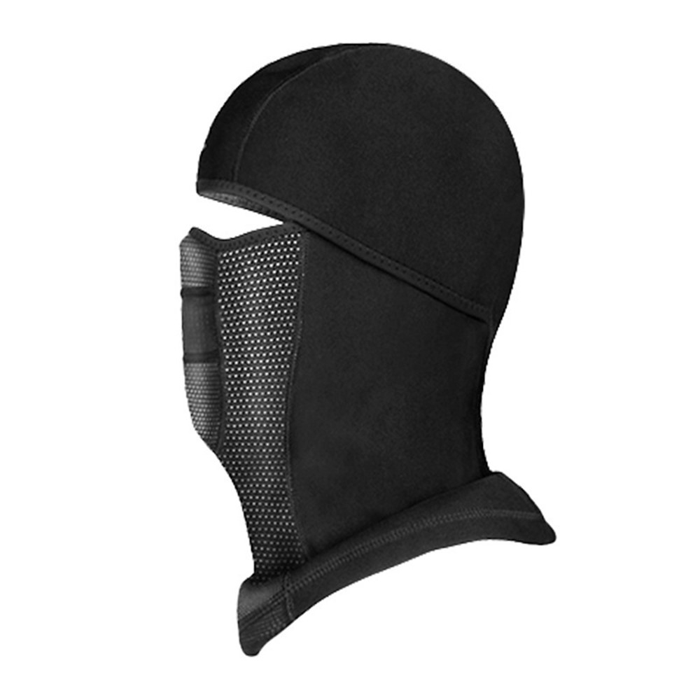 Gefütterte Ski Sturmhaube Motorrad Halstuch Kälte   UV Gesichts Schutzmaske - Schwarz