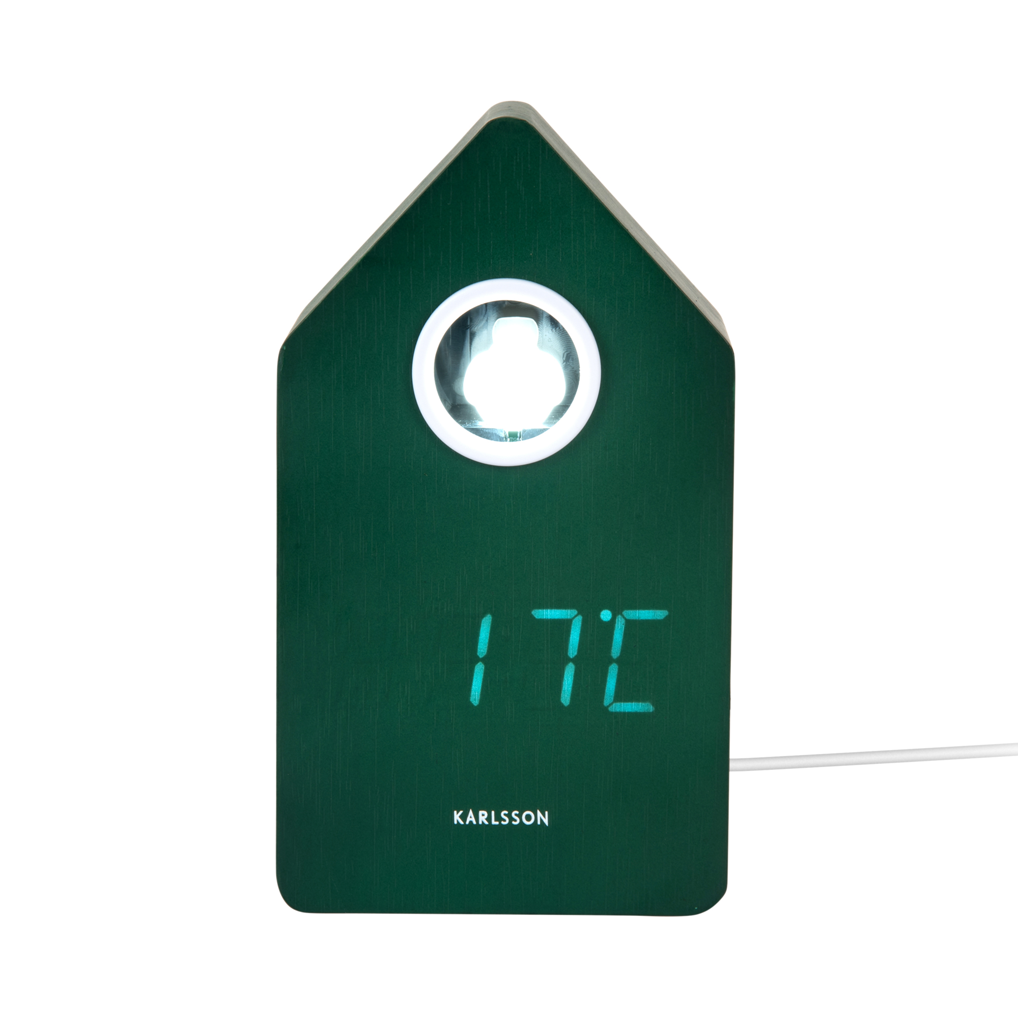 Wekker Koekoek LED Retro groen