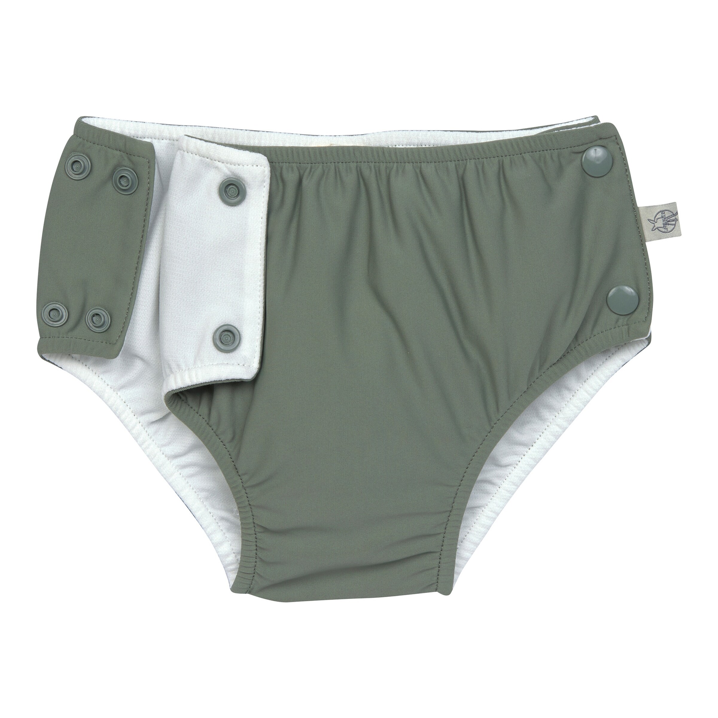 Lässig Badewindelhose mit Druckknöpfen Palmen oliv