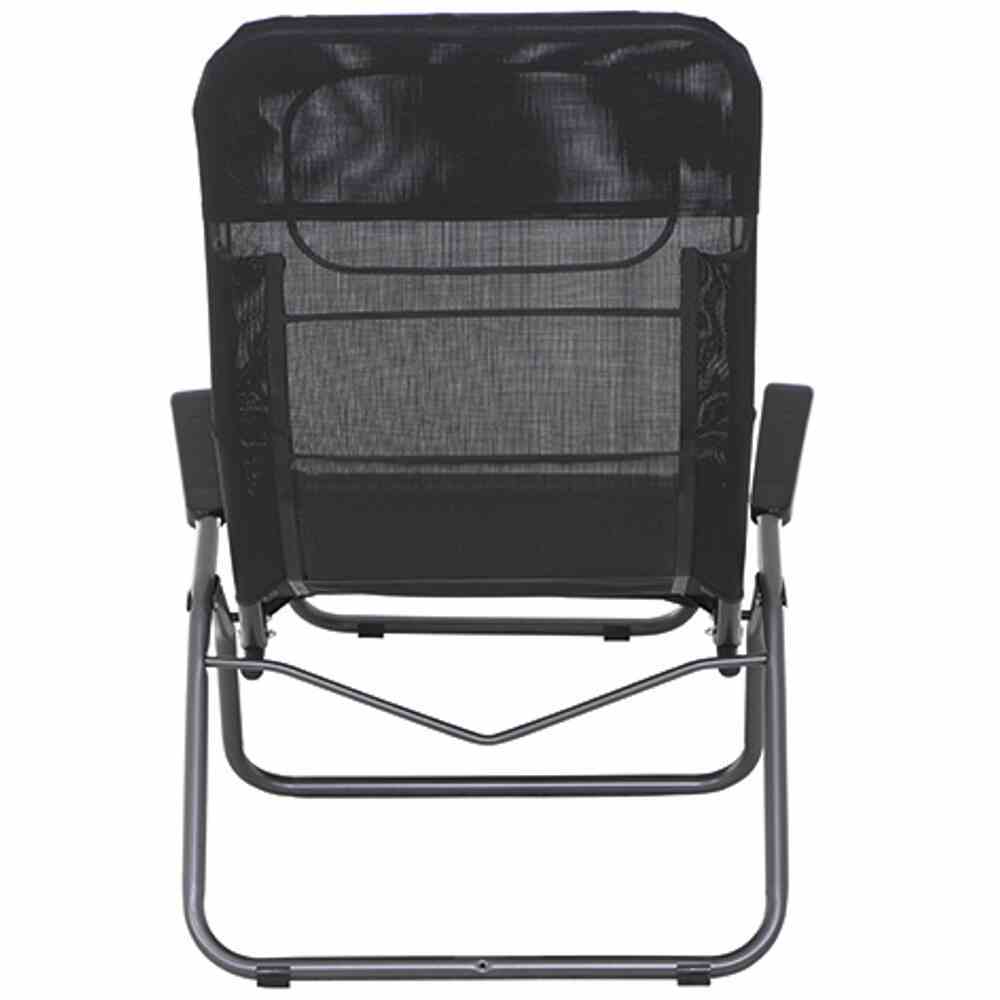 Sonnenliege ANCO - schwarz-anthrazit - klappbar - 144 cm