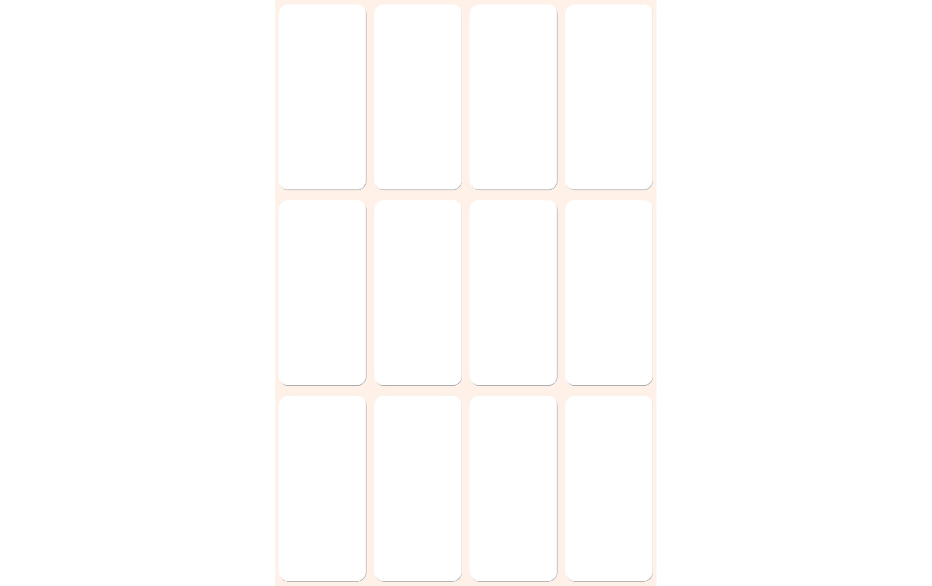 Vielzweck-Etiketten 38 x 18 mm, 6 BlattHandbeschriftbare Etiketten