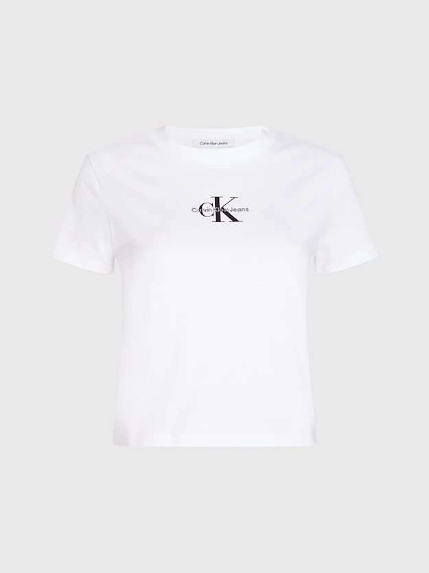 Camiseta curta com monograma