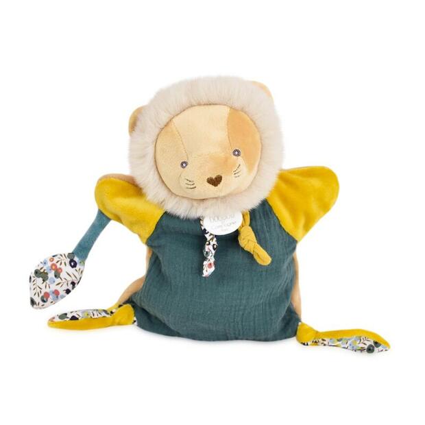Doudou marionnette Boh'aime Lion - Jaune - DOUDOU ET COMPAGNIE