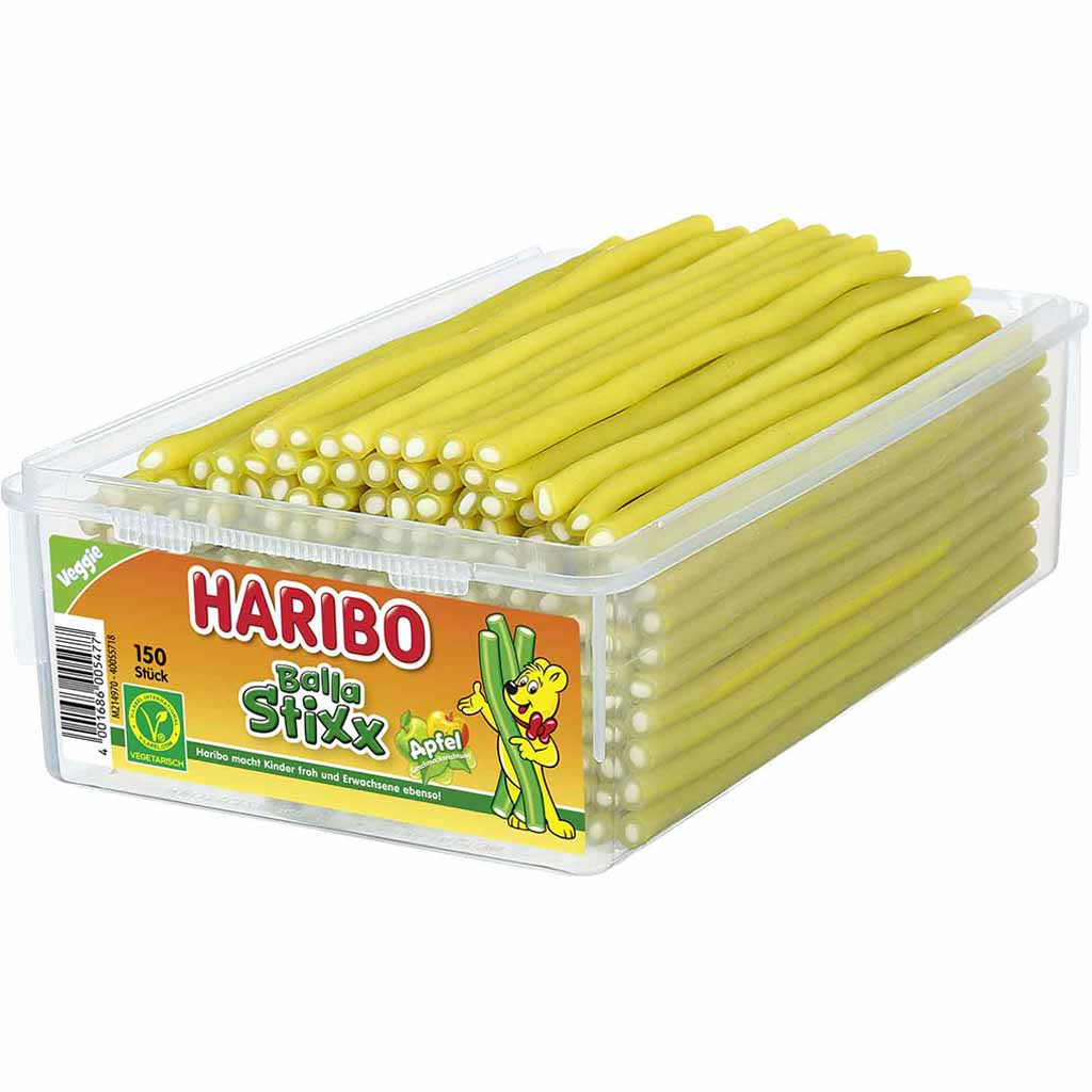 Haribo Balla Stixx Apfel 150er 1125g MHD:30.9.25