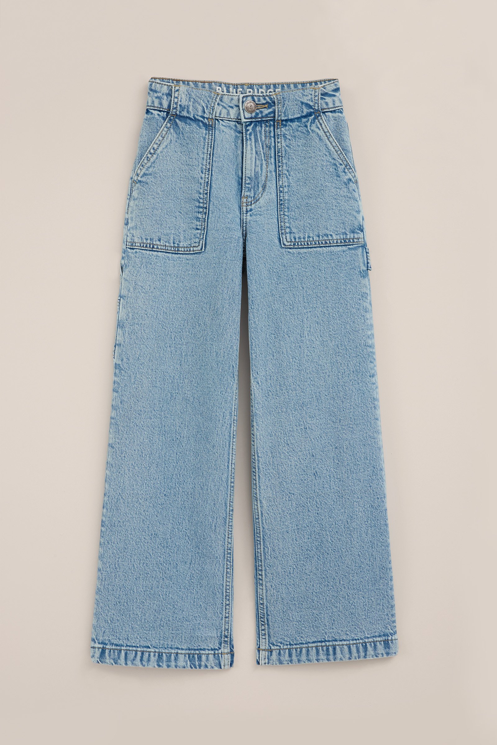Meisjes wide leg jeans met stretch Blue Ridge Lichtblauw