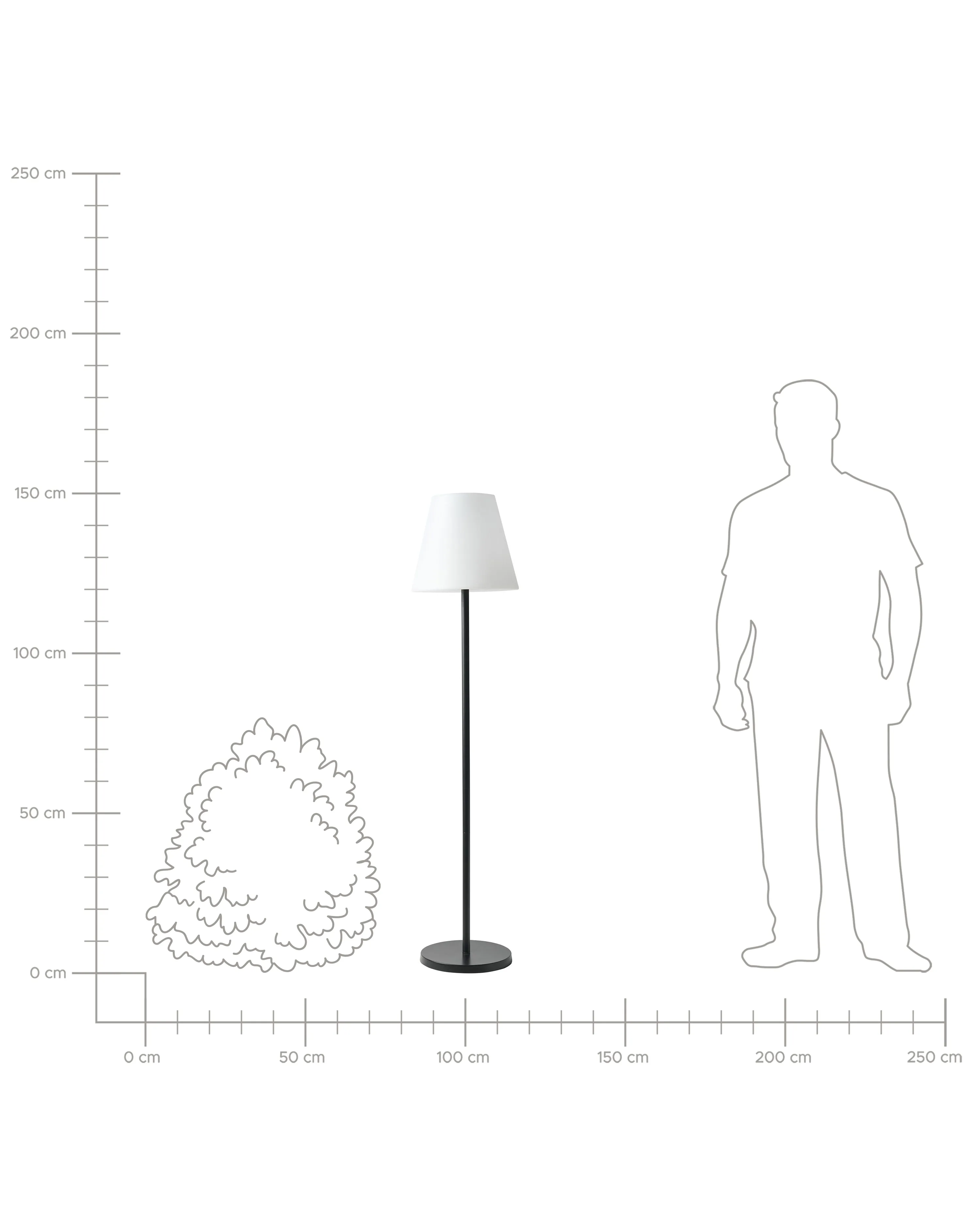 Solar LED-bollamp voor buiten FONESCA met afstandsbediening Wit