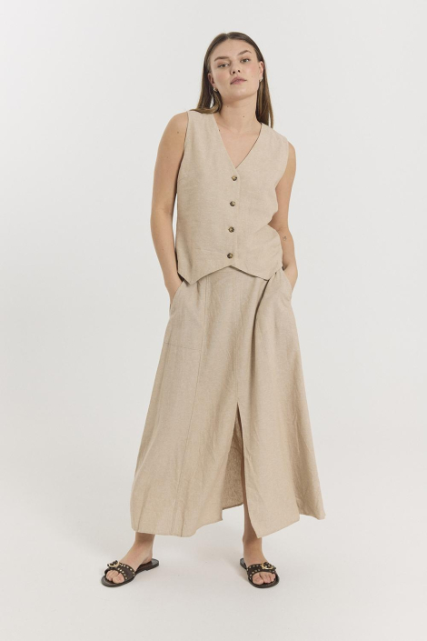 Freequent beige dames gilet