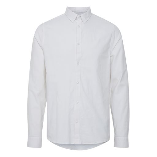Solid Langærmet Skjorte, Hvid, XL