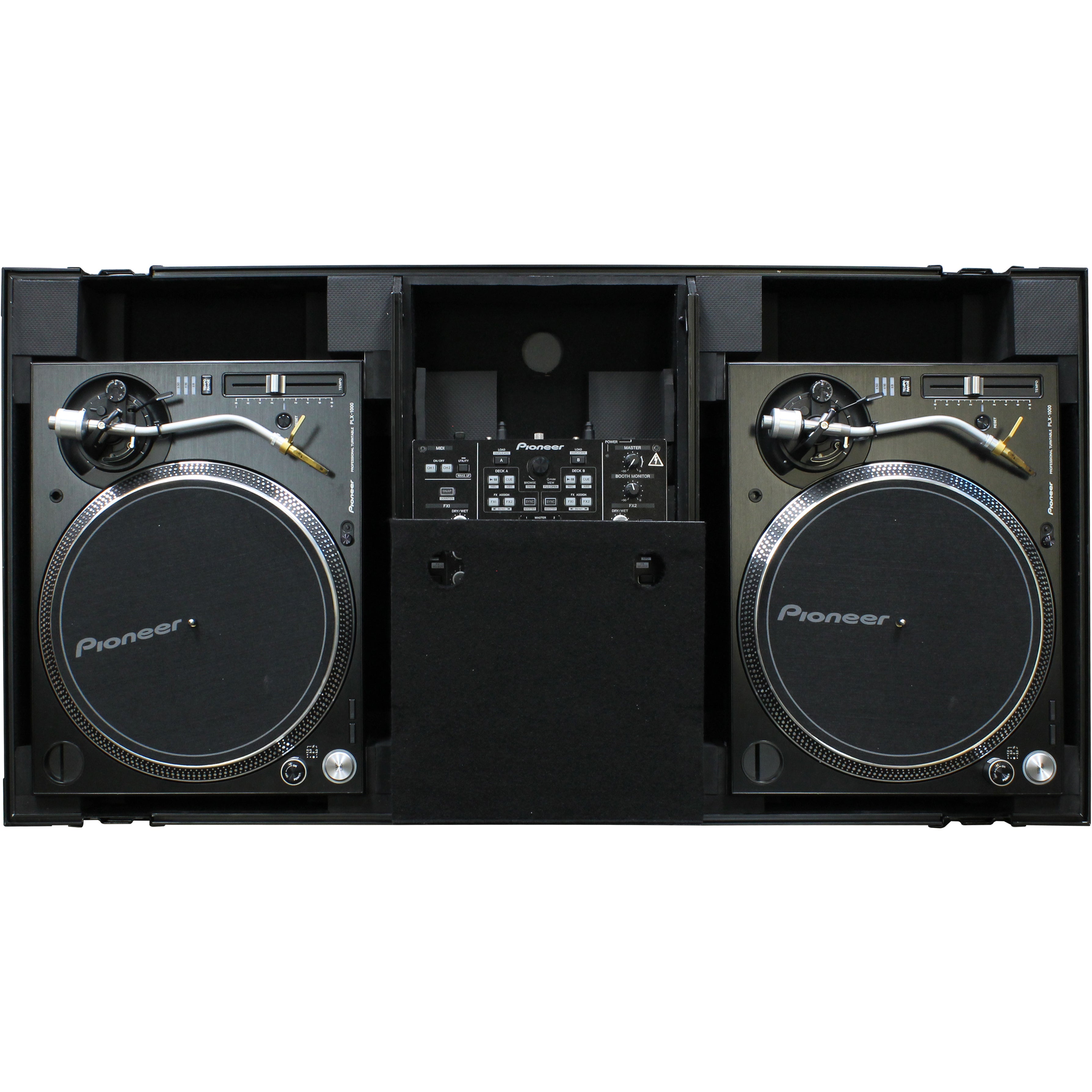 Odyssey FZGSLBM10WRBL flightcase voor 10'' mixer en 2x turntable