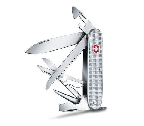 Victorinox 0.8271.26, Klappkniv med lås, Multiverktøyskniv, Drop punkt, Grå, 10 verktøy, 3,7 mm