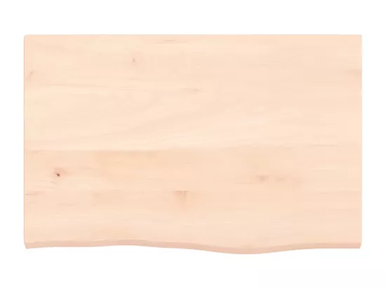 Étagère de vasque murale acier et bois de chêne massif