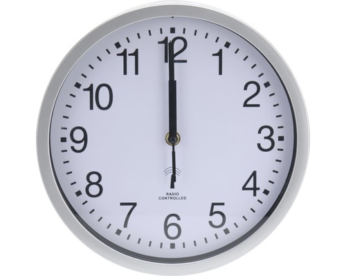 Wandklok radiogestuurde klok wit Ø 30 cm