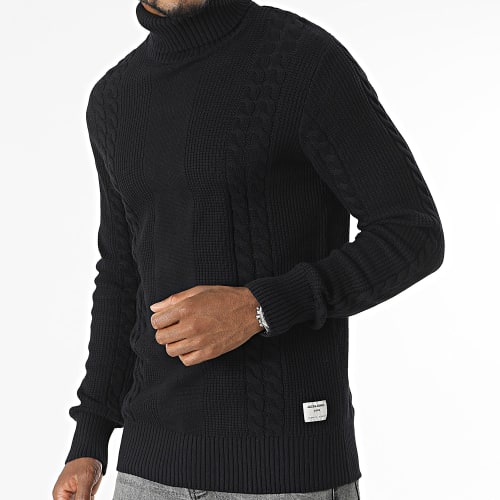 Pull Col Roulé Cogrid Cable Noir