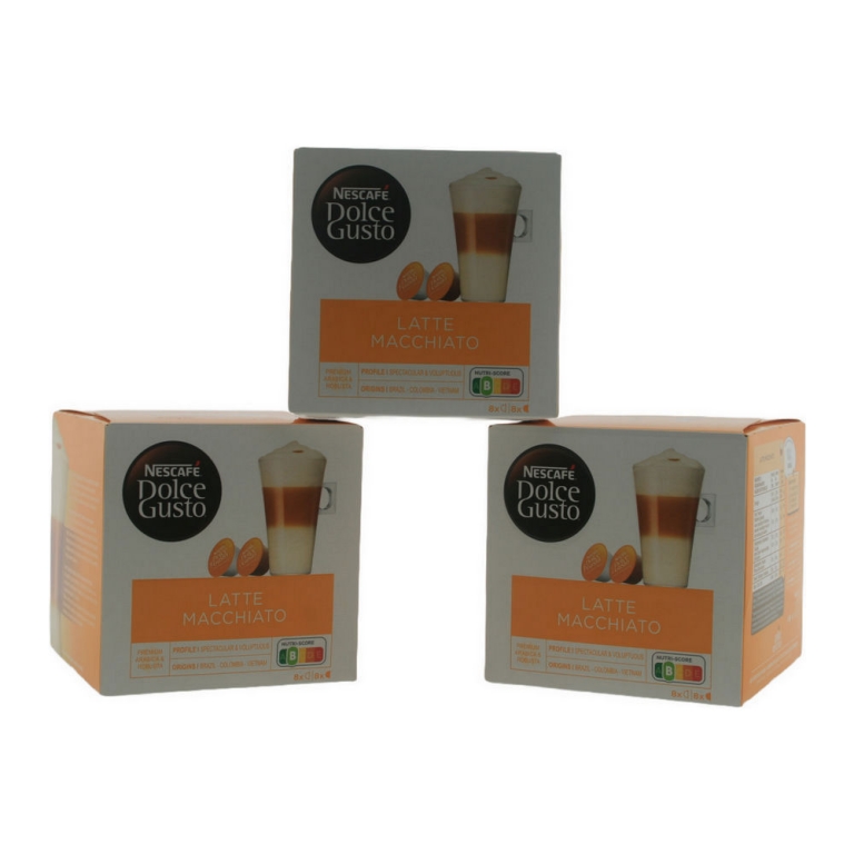Dolce Gusto | Nescaf\u00e9 Latte Macchiato | 3 x 16 cups