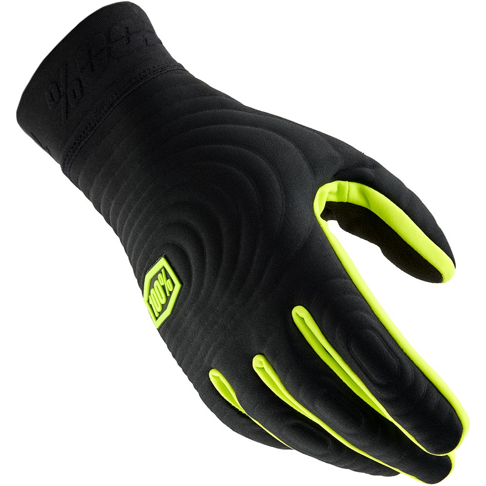 100% - Gants Brisker Xtreme Noir / Jaune fluo