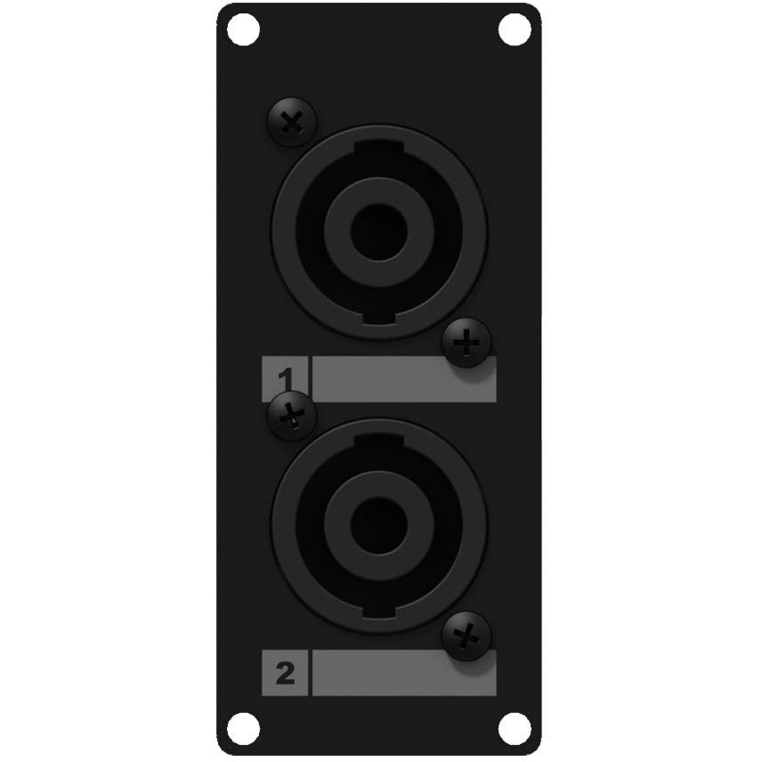 Caymon CASY142/B 2x speakON naar 2x 4-pins terminal block voor CASY-chassis