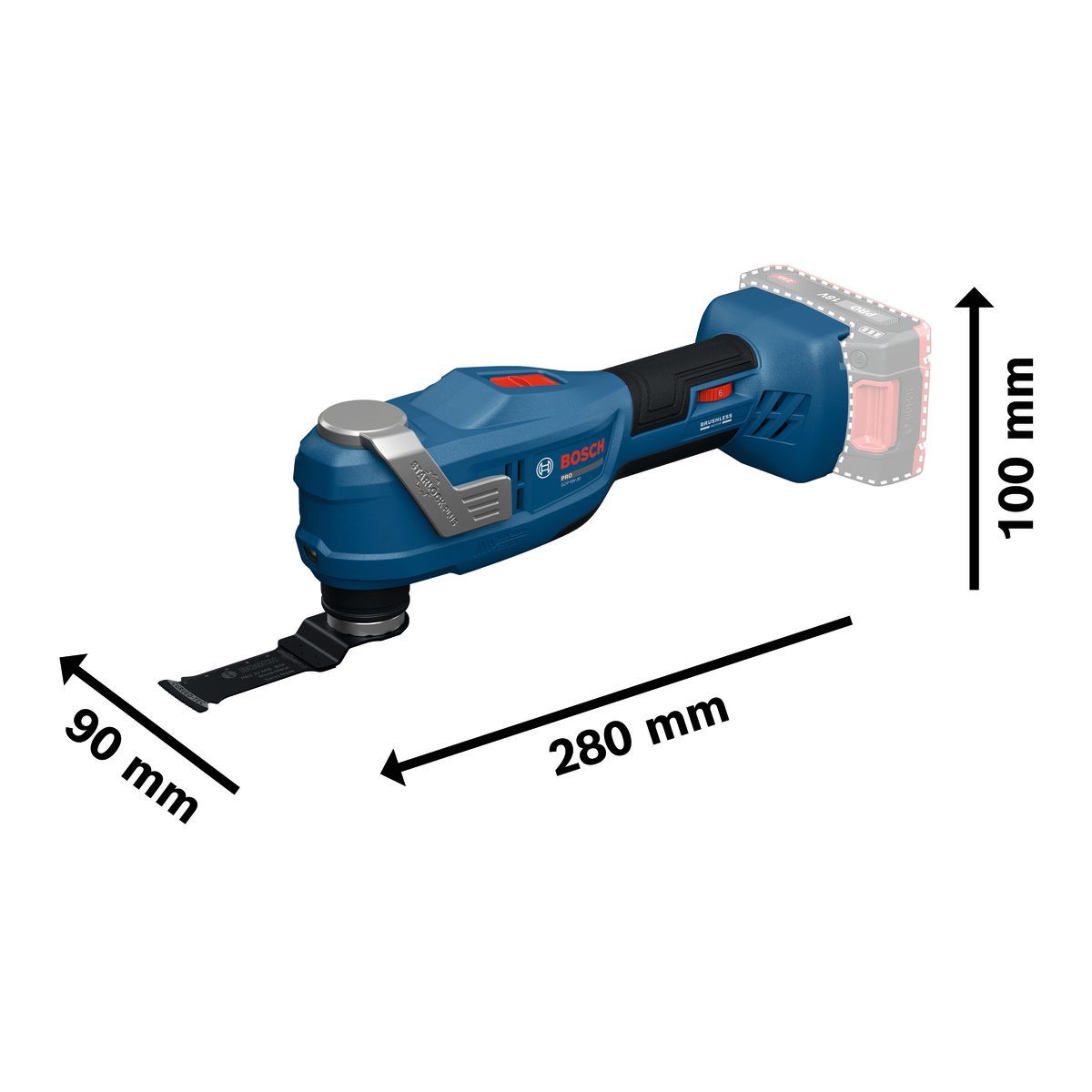 Bosch Professional PRO GOP 18V-30 Accu multitool 18V Basic Body in L-Boxx - 06018G3001
