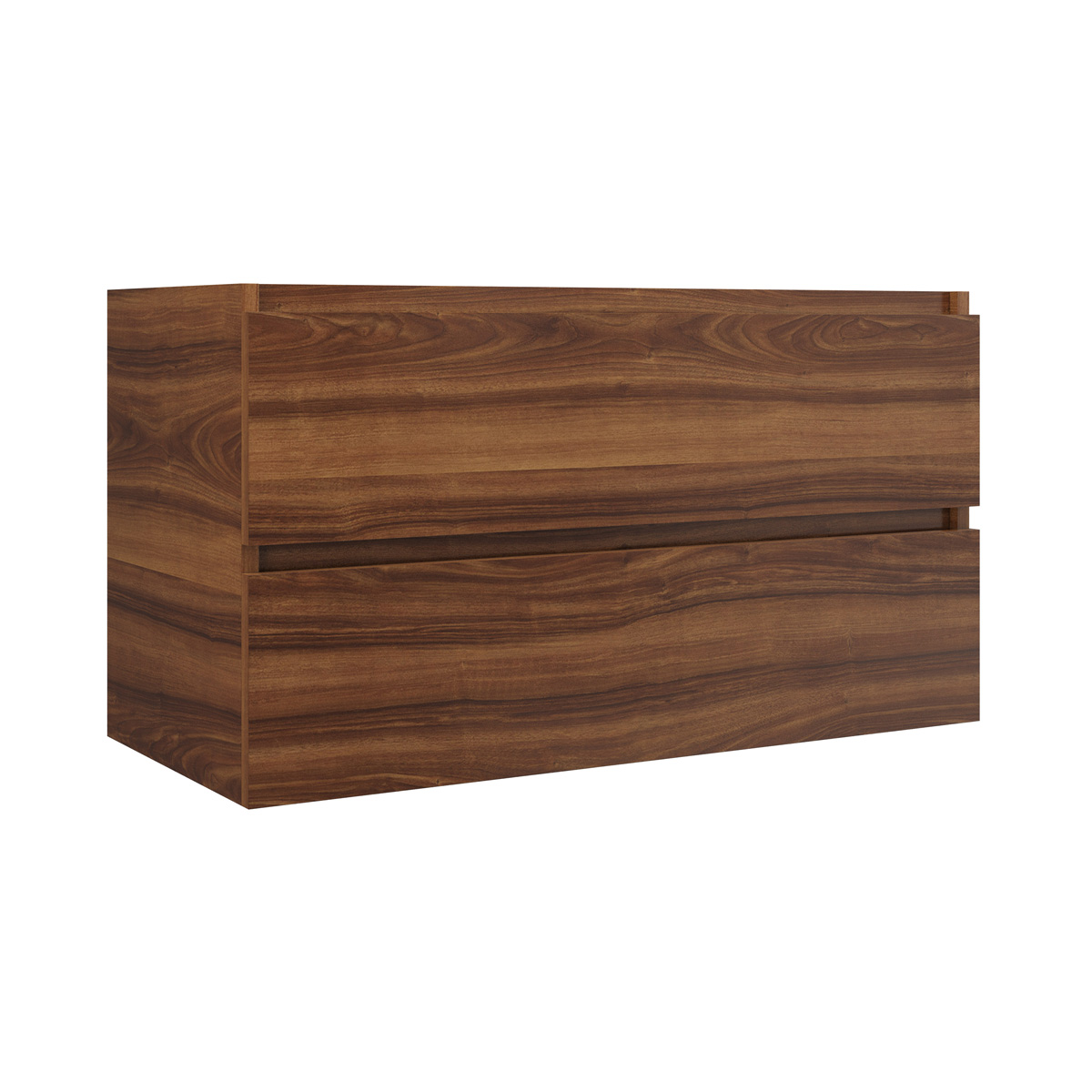 Fontana Proma badmeubel 200cm met zwarte waskommen walnoot