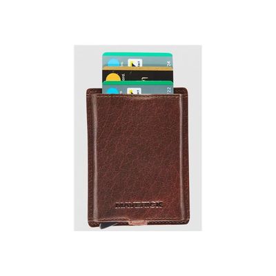 Maverick Rough Gear - Portefeuille - slim RFID - cuir de buffle pleine fleur à tannage végétal - brun