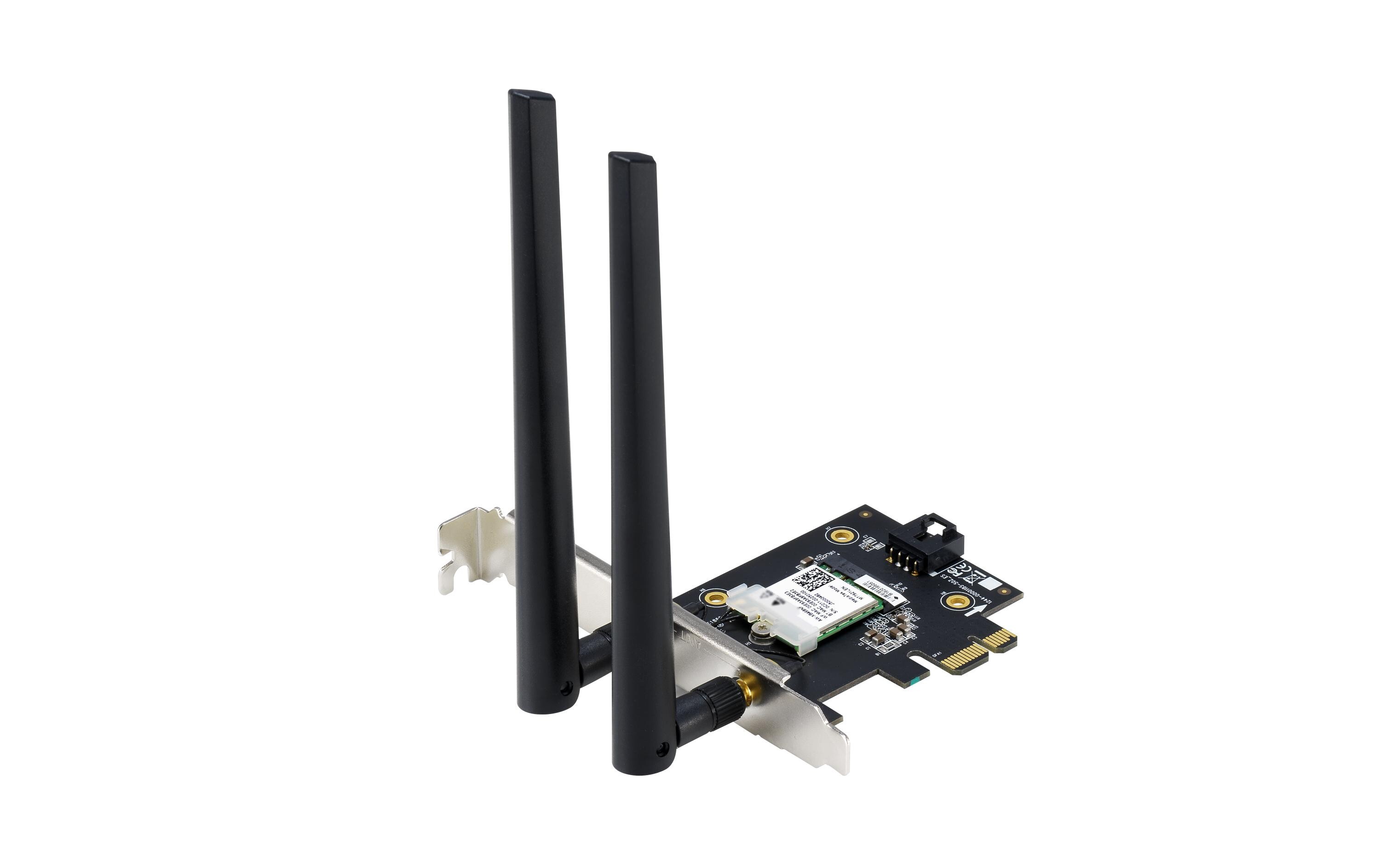 WLAN-AX PCIe Adapter PCE-AX1800 BT5.2AX1800 Dual Band PCI-E WiFi 6 (802.11ax). Bluetooth 5.2, WPA3-Netzwerksicherheit, OFDMA und MU-MIMO