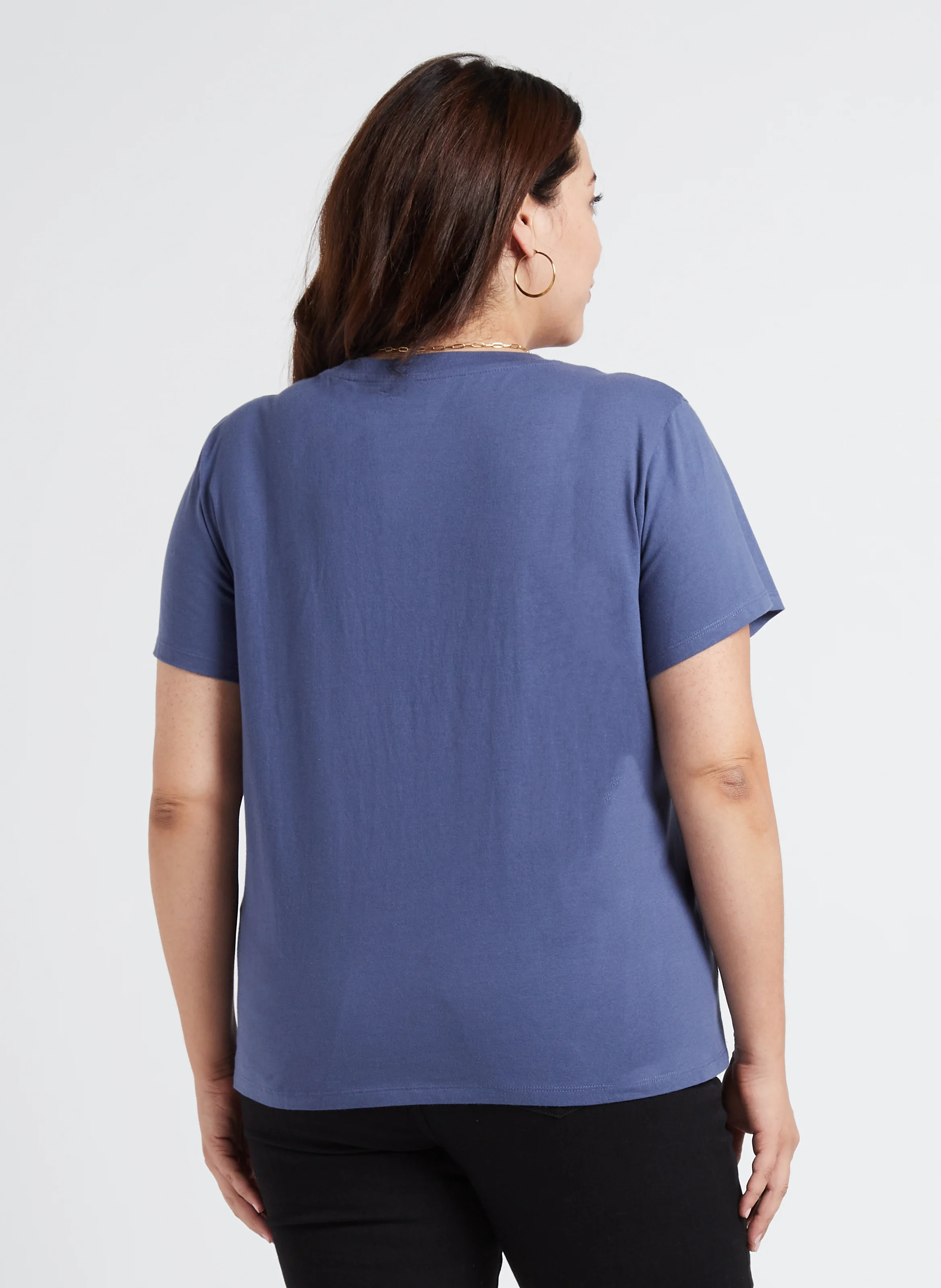 PL PERFECT TEE - Tee-shirt col rond sérigraphié en coton| Bleu
