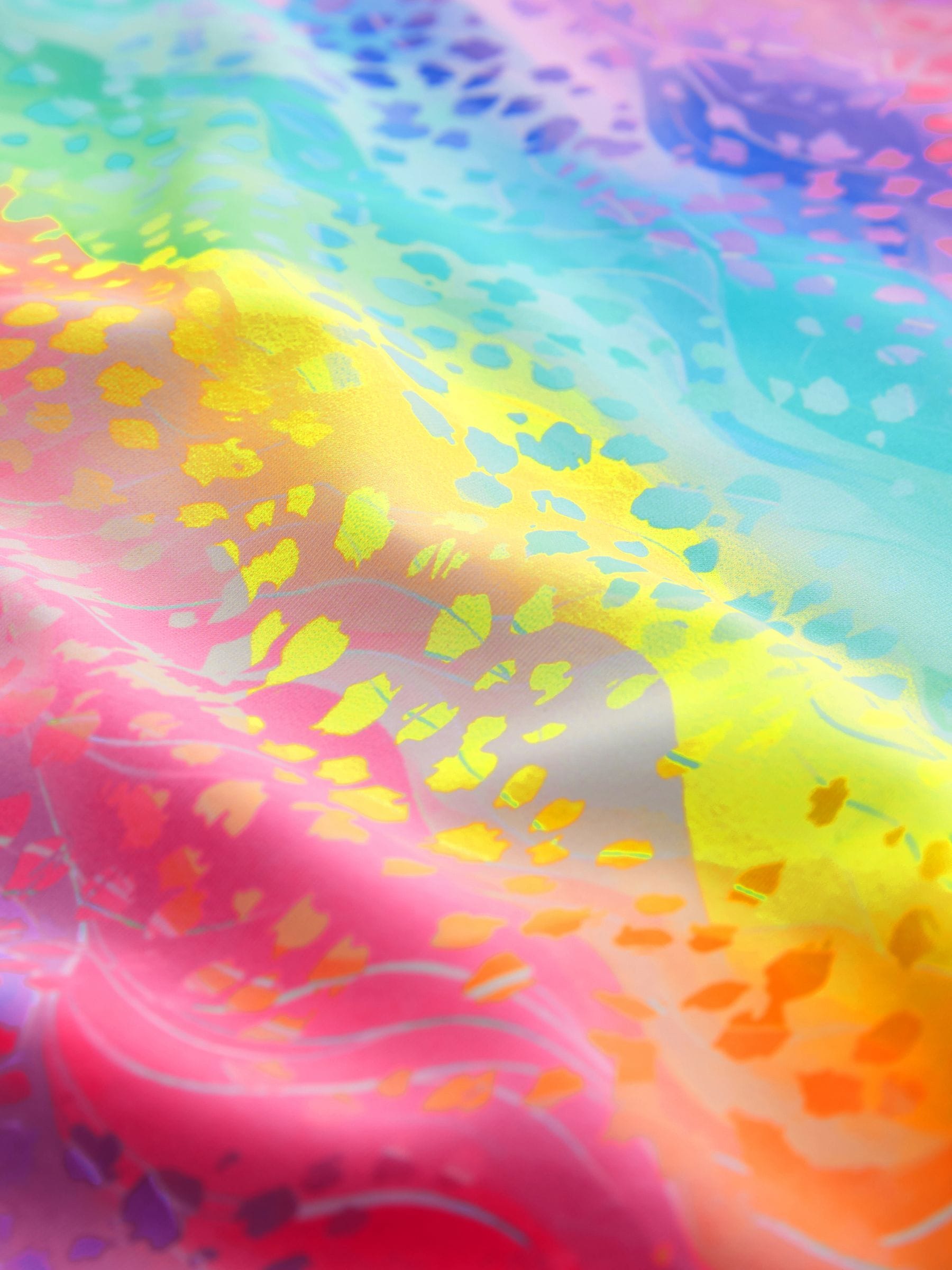 Regenboogkleurige dierenprint - Rashvest met rits (3-16jr)