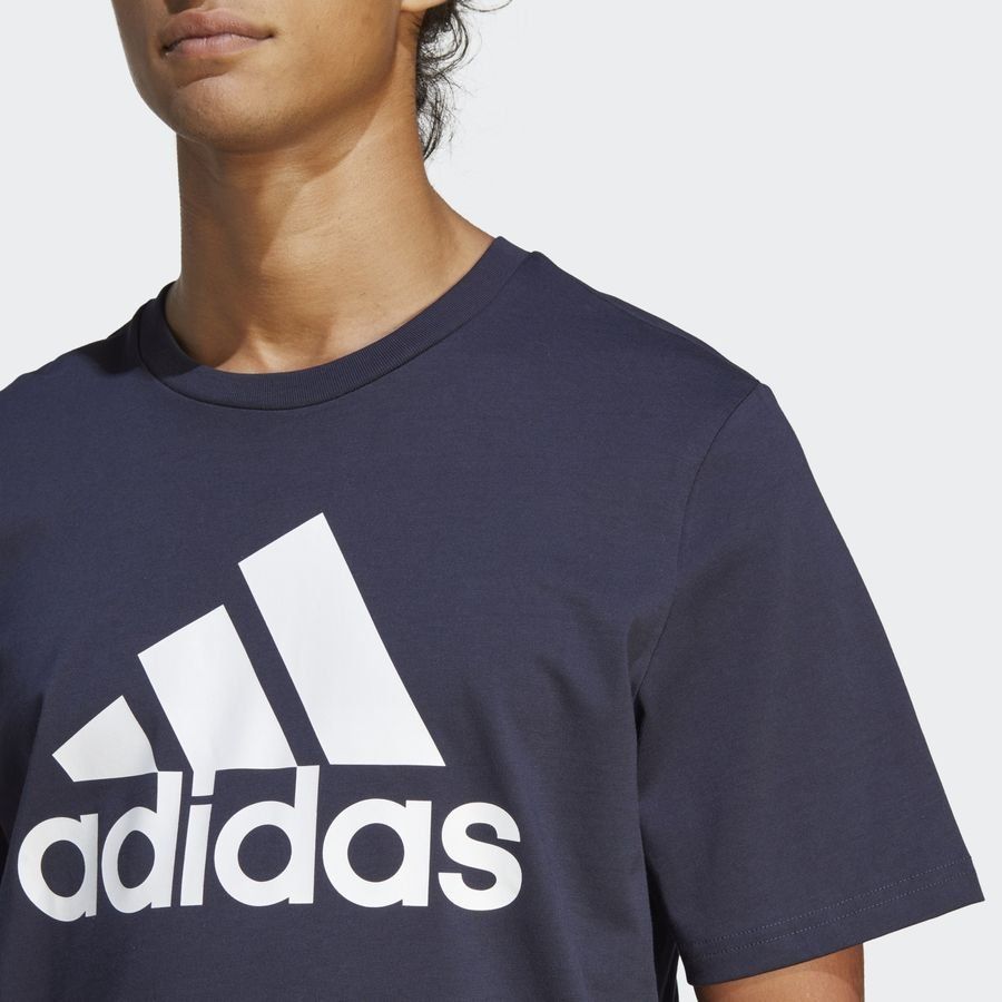 adidas T-Shirt Essentials Big Logo - Bleu Marine/Blanc