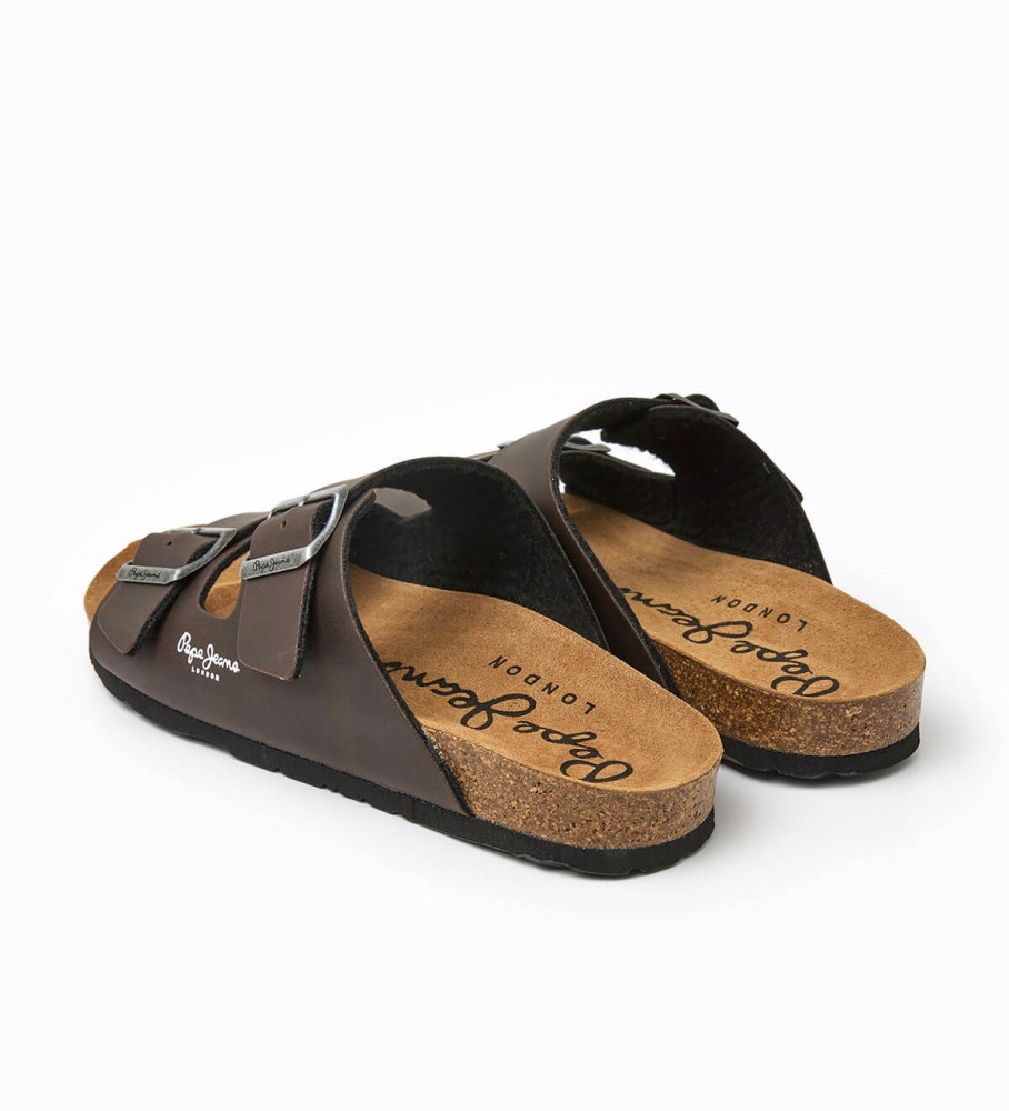 Sandálias anatômicas Pepe Jeans Double Kansas marrom