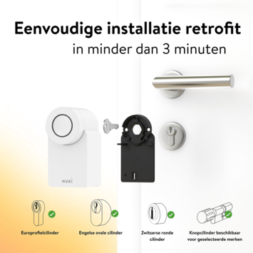 Nuki Smart Lock Go - slim deurslot met bluetooth - wit