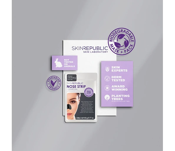 SKINREPUBLIC Charcoal Nose Strips 6 Stück