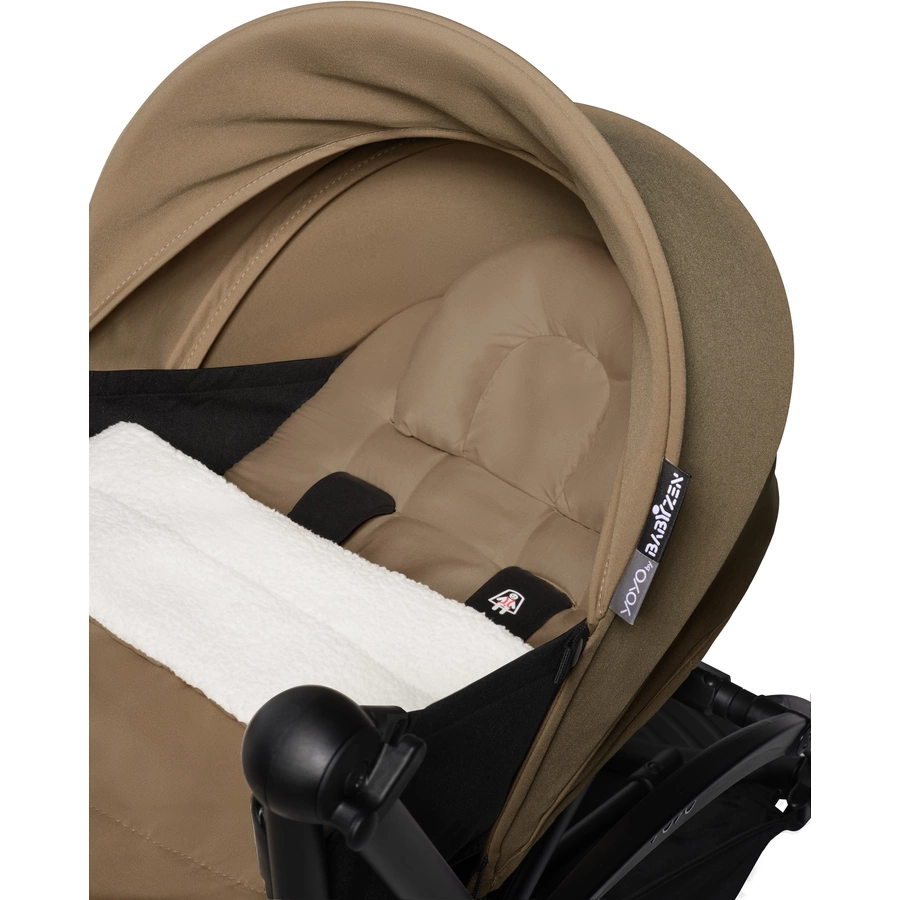 BABYZEN Kinderwagen YOYO2 0+ Black mit Neugeborenenaufsatz Toffee