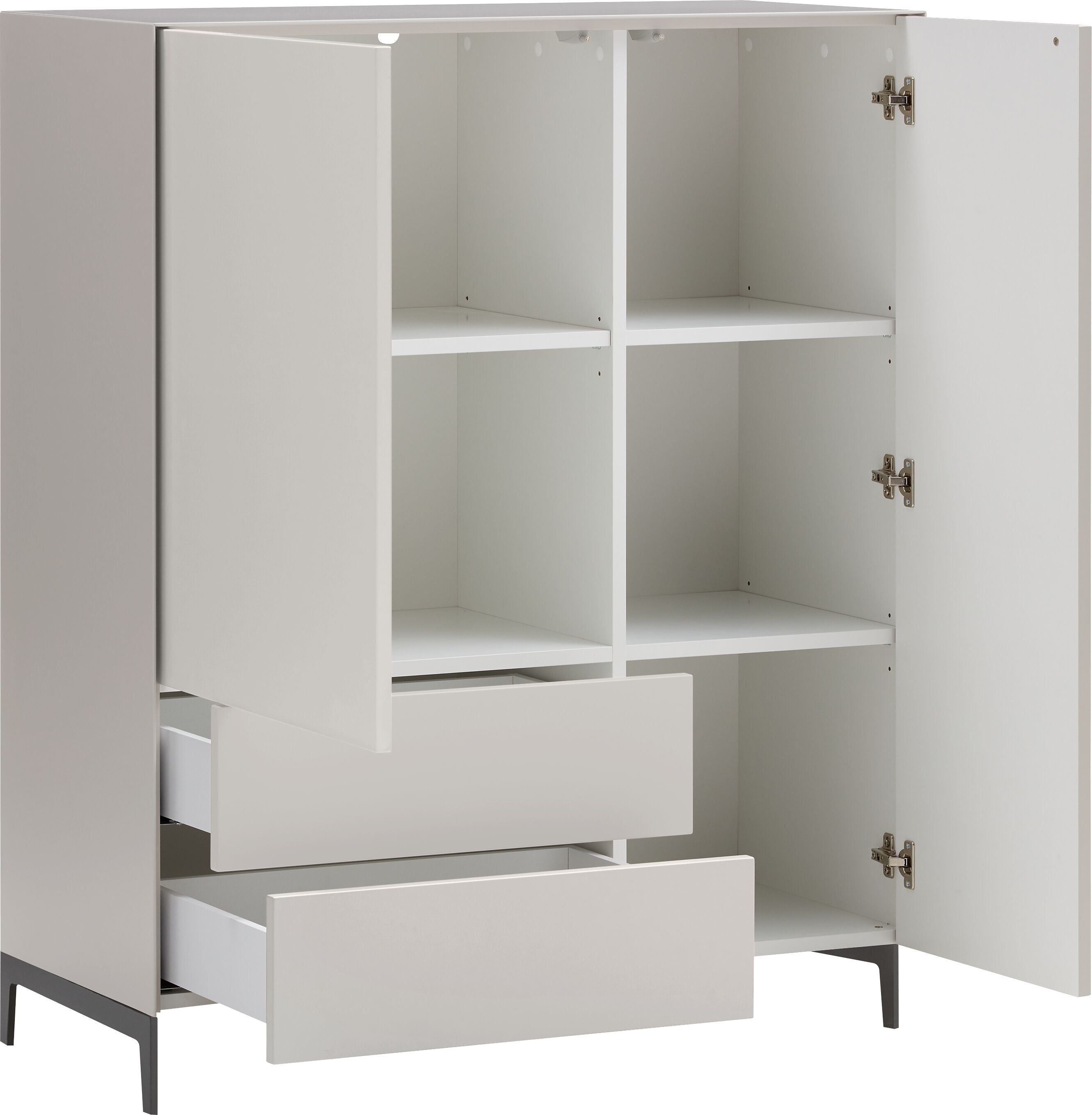 LUX Highboard - Taupe / B: 100.0 cm x T: 46.0 cm x H: 123.5 cm