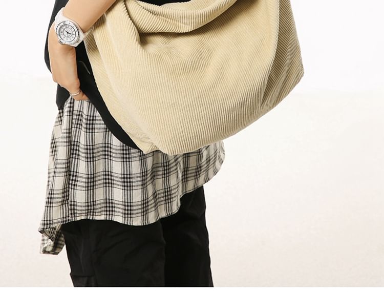 Hikuozy - Corduroy Crossbody Bag
